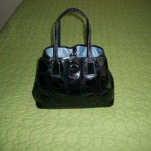 Coach Black Patent Leather Shoulder/Satchel  Bag